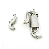 Système d'échappement en acier inoxydable 304 poli miroir haute performance, downpipe et cat-back à haut débit 200 cellules avec bouclier thermique pour Lotus Emira 2.0T