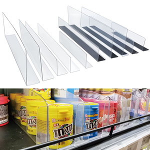 Free Sample Wholesale L Shaped Supermarket <b>Plastic</b> Magnetic Shelf Divider for Metal Shelf - Product Image 4