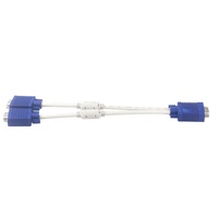 Câble séparateur en y 3 + 6vga 1 mâle vers 2 femelles vga 1 en 2 sorties pour 2 moniteurs doubles