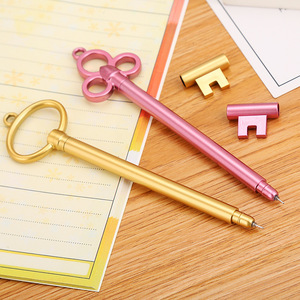 Key-Shaped Gel <b>Pen</b> 0.5mm Needle Tip Black Ink For Study Office Use - Product Image 2