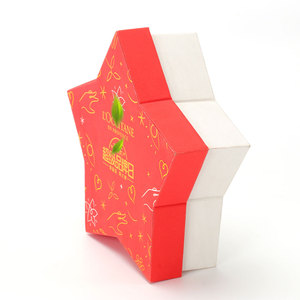 Boîte cadeau personnalisée en forme <span class=keywords><strong>d</strong></span>'étoile, carton rigide, nouvelle structure, emballages cadeaux créatifs irréguliers pour chocolat et bonbons - Product Image 5