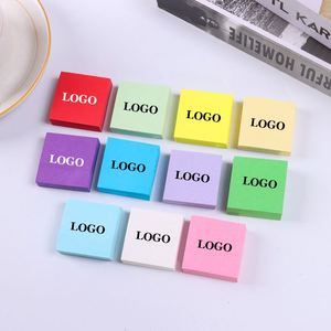 Bloc-notes autocollants personnalisés en gros avec logo, 7,5 cm, papeterie, forme carrée, bloc-notes vierges avec nom de l'entreprise - Product Image 1