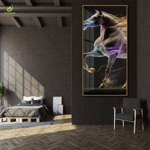 Decoración de Lujo, Lienzo Impreso en Alta Definición con Imagen de Caballo, Pintura de Porcelana de Cristal, Decoración para el Hogar y Pintura Mural LED - Product Image 2