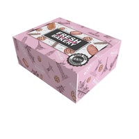 Boîte pliante pour emballages alimentaires, en papier, avec logo personnalisé imprimé, pour gâteaux, biscuits, chocolats, emballages à emporter
