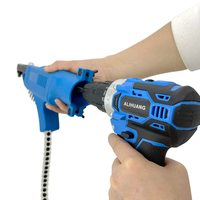 Portable automatique décoration panneau de gypse chaîne chaîne ceinture sans fil vis pistolet tête de clou pour bois