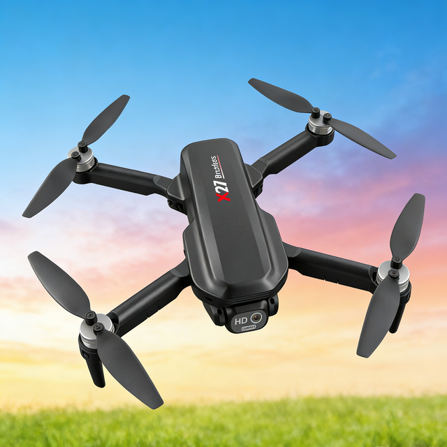 Professional 4K HD Mini Quadcopter Brushless Motor Foldable Design LED Lights 6-Axis Gyro Stabilization for Aerial Photography