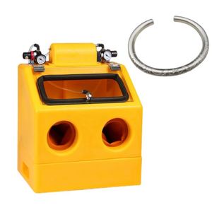 Mini cabine de sablage manuelle contrôlée par PLC, équipement professionnel de polissage et de nettoyage alcalin pour métaux, facile à utiliser - Product Image 3