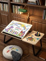 Table d'appoint moderne pliable et réglable pour ordinateur portable, table inclinable pour lit, table d'étude portable peu encombrante pour la maison, le dortoir et les enfants