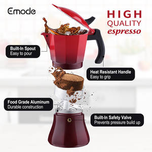 <span class=keywords><strong>Cafetera</strong></span> Moka de Alta Calidad con Degradado de Color para Cocina, <span class=keywords><strong>Cafetera</strong></span> Espresso de Aluminio, <span class=keywords><strong>Cafetera</strong></span> <span class=keywords><strong>Italiana</strong></span> para Inducción Eléctrica y Gas - Product Image 4