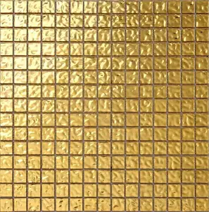24K Золотая мозаичная стеклянная сэндвич фольга золотистая мозаичная плитка роскошное украшение для бассейна отеля Золотая мозаика