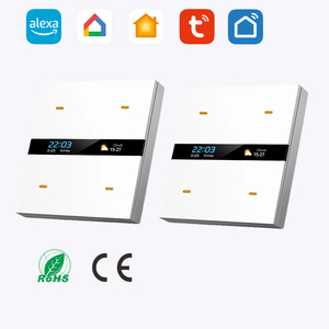 2 Confezioni di Interruttori Intelligenti per Villa a 4 Gang con Schermo Touch, Pannello di Controllo Tuya Zigbee Compatibile con Alexa e Home Assistant - Product Image 1