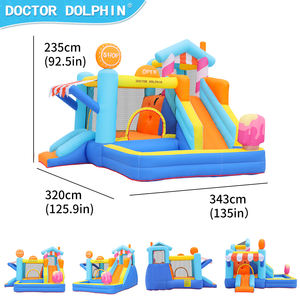 닥터 돌고래 공장 재미있는 어린이 풍선 바운서 디저트 테마 모든 연령대를위한 풍선 바운스 하우스 재미 - Product Image 4