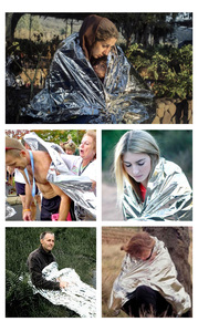 Couverture de survie d'urgence 150*210CM en PE haute résistance - Chaude pour le froid - Pour trousses de premiers secours, camping, randonnée et urgences en plein air - Product Image 4