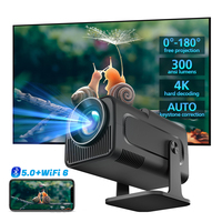 Hotack Nouveauté HY320 Projecteur intelligent double WiFi6 1920*1080P 4K Android14 portable pour utilisation en extérieur