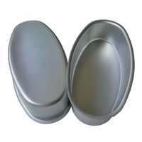 Mini moule à pain en aluminium de forme ovale, portable, pour pâtisserie