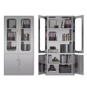 Leica Stainless Steel Glass Cabinet 1800x900x400mm 4 Layers Office Document <b>Storage</b> With Lock - Product Image 5
