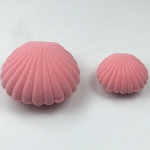 Caja de conchas de terciopelo rosa, joyería, anillos, pendientes, colgante, collar - Product Image 2