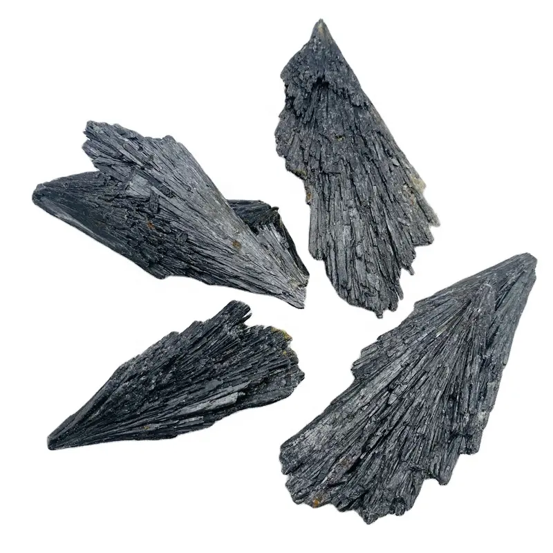 थोक प्राकृतिक कच्चे क्रिस्टल पंख आकार काले टूमलाइन खनिज नमूना