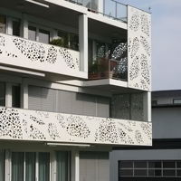 Panneau perforé en aluminium anodisé, design industriel pour murs-rideaux extérieurs, anti-corrosion