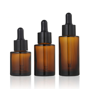 Bouteille en verre de haute qualité, 20ml, 30ml, 40ml, ambre à épaule plate, flacon alass compte-gouttes de sérum - Product Image 1