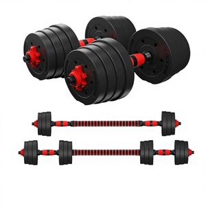 Haltères et barres de musculation réglables pour hommes et femmes, équipement de fitness complet pour la maison et usage commercial, pour débutants, en ciment - Product Image 3