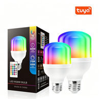 Ampoule de lampe sur pied pour hôtel, LED intelligente blanc chaud, culot E26/E27/B22, RGB, dimmable, alimentation CA, CRI élevé 85-90, certifiée ROHS, télécommande