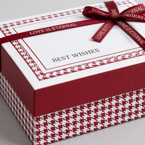 Set di Scatole Regalo in Carta Leabon Rosso e Bianco, <span class=keywords><strong>Auguri</strong></span> di Amore Eterno, Scatole di Lusso per Matrimoni, Logo Personalizzato, Vendita all'Ingrosso - Product Image 2