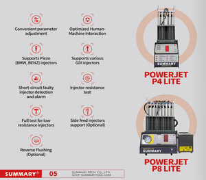 Limpiador de <span class=keywords><strong>Inyectores</strong></span> Piezoeléctrico P8 Lite para Motocicletas GDI de 8 Cilindros, Máquina de Limpieza Ultrasónica de <span class=keywords><strong>Inyectores</strong></span> de Combustible - Product Image 6