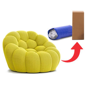 Sıkıştırılmış döşemeli kabarcık kanepe sandalye püsküllü kavisli koltuk oturma odası için cabrio no-montaj kanepeler sıkıştırılmış kanepe - Product Image 1