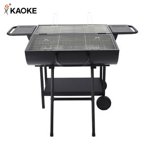 <span class=keywords><strong>Barbecue</strong></span> au charbon de bois portable KAOKE de 29 pouces, robuste, à <span class=keywords><strong>double</strong></span> canon, rond, avec roues - Product Image 1