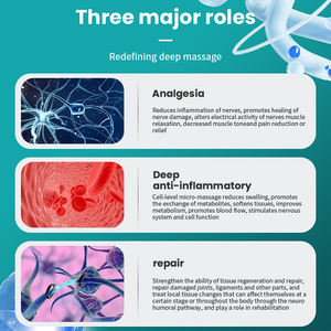Instrument de thérapie par ultrasons à double poignée 1MHz certifié CE soulage la douleur en toute sécurité efficace non invasif indolore pour équin - Product Image 5