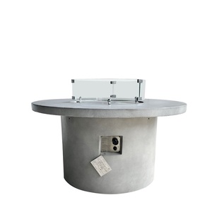 Grande <span class=keywords><strong>table</strong></span> ronde décorative de jardin en 4 pièces, balles en béton, foyer au gaz, <span class=keywords><strong>table</strong></span> d'<span class=keywords><strong>extérieur</strong></span> - Product Image 3