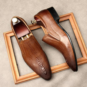 Chaussures Oxford habillées décontractées pour hommes, style britannique, à enfiler, respirantes, à bout pointu, en cuir véritable, pour le printemps et l'automne - Product Image 3