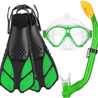 DOVOD Factory Wholesale Kids Snorkel Set Full Dry Snorkel Mask Adjustable Fins Children Swimming Diving Equipment Pink Color