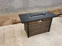Table de foyer à gaz en rotin, offre spéciale, foyer avec foyer