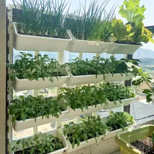 Penanam taman vertikal, pagar balkon, pot sayuran tanam tidak berlubang vertikal