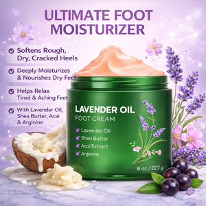 Crème pour les pieds à la lavande en gros |   Crème chauffante pour les callosités des mains, des talons, des coudes et des genoux |   Étiquette personnalisée - Product Image 3