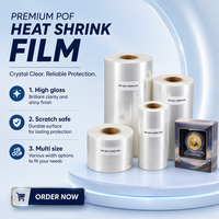 Film thermorétractable POF hygiénique et recyclable avec logo personnalisé, livraison rapide, fournisseur en gros pour l'emballage de pièces commémoratives