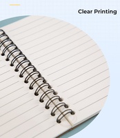 Cahier de notes en papier A6 portable personnalisable, couverture en tissu, cadeau parfait pour le bureau de l'école-Notes autocollantes, bloc-notes en spirale