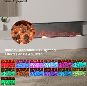 YIKA venta al por Mayor moderno Wifi Control remoto Led decorativo interior TV soporte 3 lados Australia calentador de chimenea eléctrica - Product Image 2