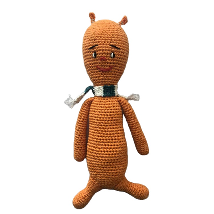Custom Design 35cm Orange Crochet Doll - Sonic Youth Inspired