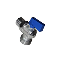 Robinet d'angle en laiton chromé forgé, manuel, ODM, pour salle de bain, usage domestique, filetage externe 1/2 3/4 pouce