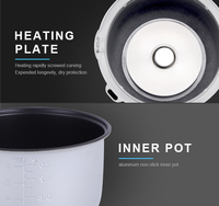 Cuisinière à riz multifonctionnelle de luxe avec pot intérieur antiadhésif de 2,8 L, contrôle mécanique du minuterie électrique