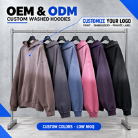 Sweat-shirt à logo personnalisé dégradé délavé pour homme, coupe oversize, col rond, épaules tombantes, style streetwear, fabricant OEM ODM en gros