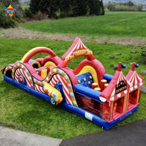 Parcours d'obstacles gonflable en PVC coloré pour cirque et carnaval, <span class=keywords><strong>35</strong></span> pieds, <span class=keywords><strong>location</strong></span> pour <span class=keywords><strong>le</strong></span> plaisir - Product Image 4