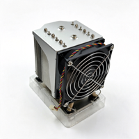 Refroidisseur de processeur 4U Active Server CPU Cooler 4677-M96 pour Intel LGA4677, 6 caloducs en cuivre, base CU1100, ventilateur double à roulement à billes 4 broches PWM, certifié RoHS CE