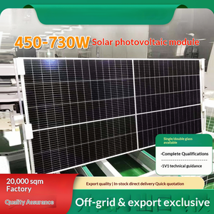 OEMODM Panneaux solaires photovoltaïques bifaciaux à double vitrage haute puissance en stock 400W 500W 550W Modules de production d'énergie hors réseau pour toiture - Product Image 1