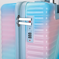 Valise à roulettes en PP, grande capacité, valise de voyage élégante avec une palette de couleurs discrète, fermeture éclair anti-explosion