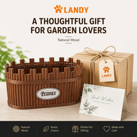 Jardinera de Madera Rústica para Flores, Caja de Madera de Eucalipto con Revestimiento Impermeable para Decoración de Jardín y Balcón