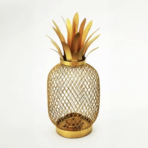 Thiết Kế Mới Của Home Trang Trí Thủ Công Kim Loại Dứa Hình Dạng Người Giữ Ngọn Nến <span class=keywords><strong>Tealight</strong></span> Đèn Lồng - Product Image 5